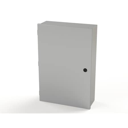 Saginaw Control & Engineering 1/4 Turn Latch Electrical Enclosures, 24 in H, 6 in D, 16 in W, NEMA 1, Carbon Steel SCE-24N1606LP
